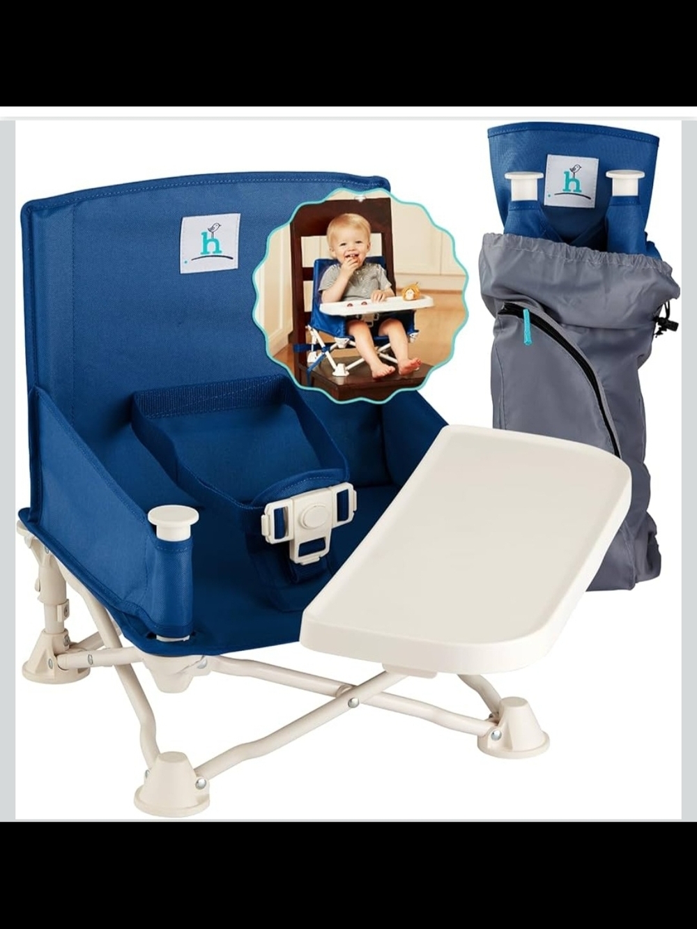 Folding Travel High Chair with Tray - Like NEW!